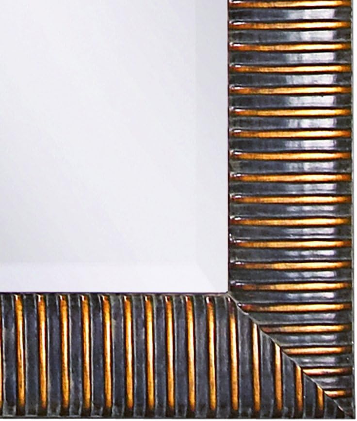 Howard Elliott Alexander Leaning & Standing Full Length Oversized Mirror, Traditional Antique Bronze Wall Mounted Floor Mirror with Wood Frame, for Home, Living Room & Bedroom, 82 x 46 Inch