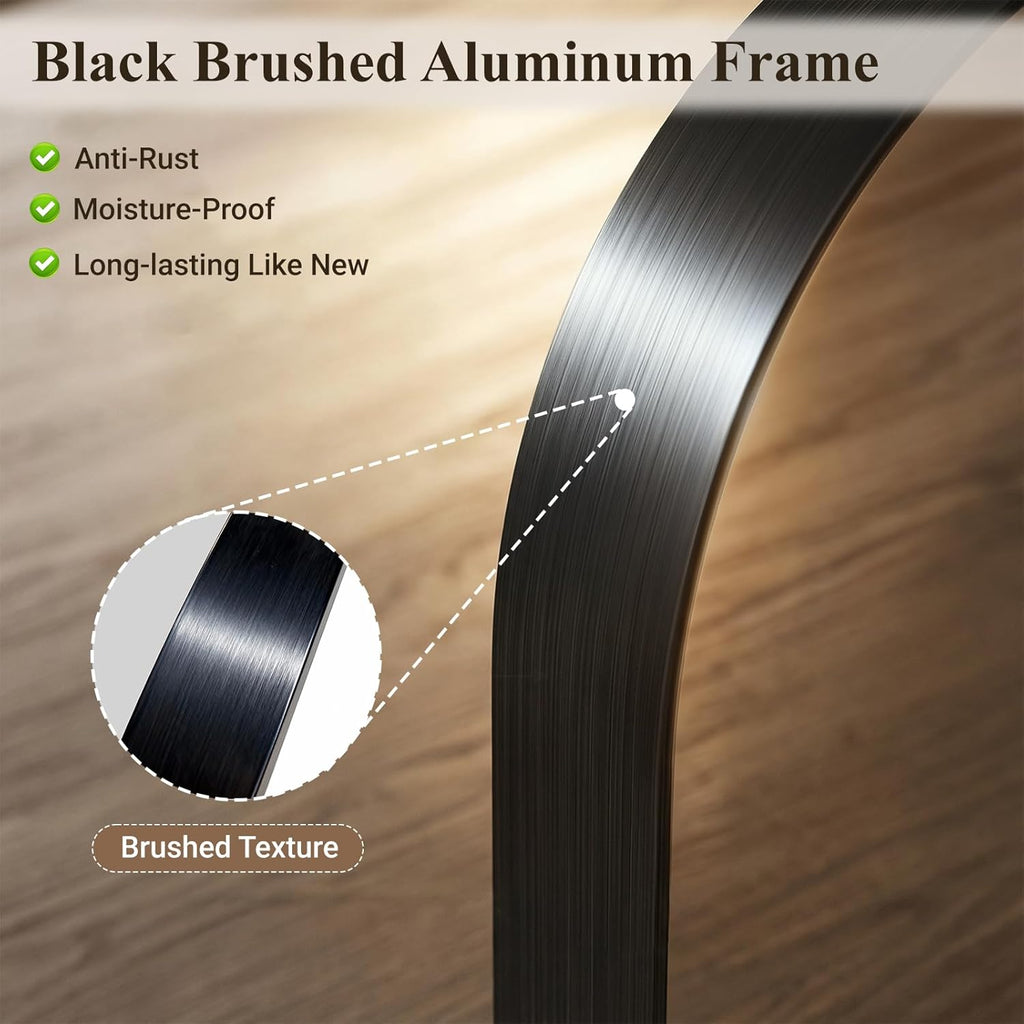 Arched Bathroom Mirror, 30"x40" Black Mirror for Wall Mounted Vanity Mirror for Over Sink with Tempered Glass, Aluminum Alloy Deep Frame, Farmhouse for Bedroom, Entryway, Living Room