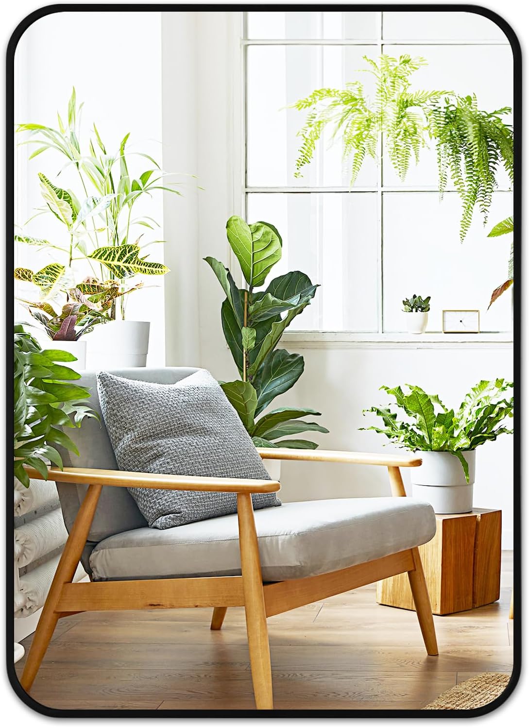 Fabuday Black Circle Mirror for Wall 20 inch - Round Mirrors for Bathroom, Entryway, Living Room, Hallway, Bedroom Decor, Small Matte Framed