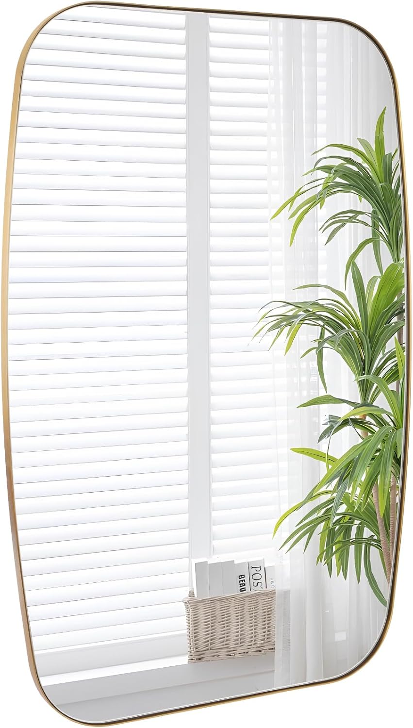 Black Oval Mirror, 20"×30" Bathroom Mirror for Wall Vanity with Stainless Steel Metal 0.8" Thin Frame, Oblong Bathrrom Mirror Modern Anti Rust