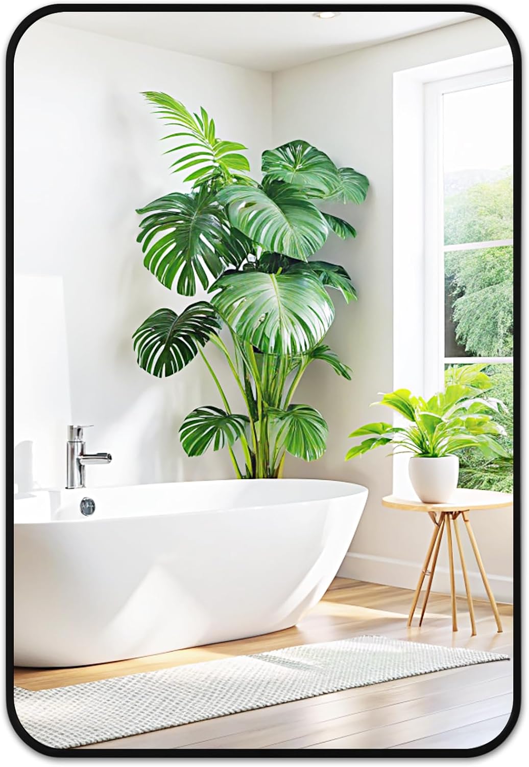 Fabuday Black Circle Mirror for Wall 20 inch - Round Mirrors for Bathroom, Entryway, Living Room, Hallway, Bedroom Decor, Small Matte Framed