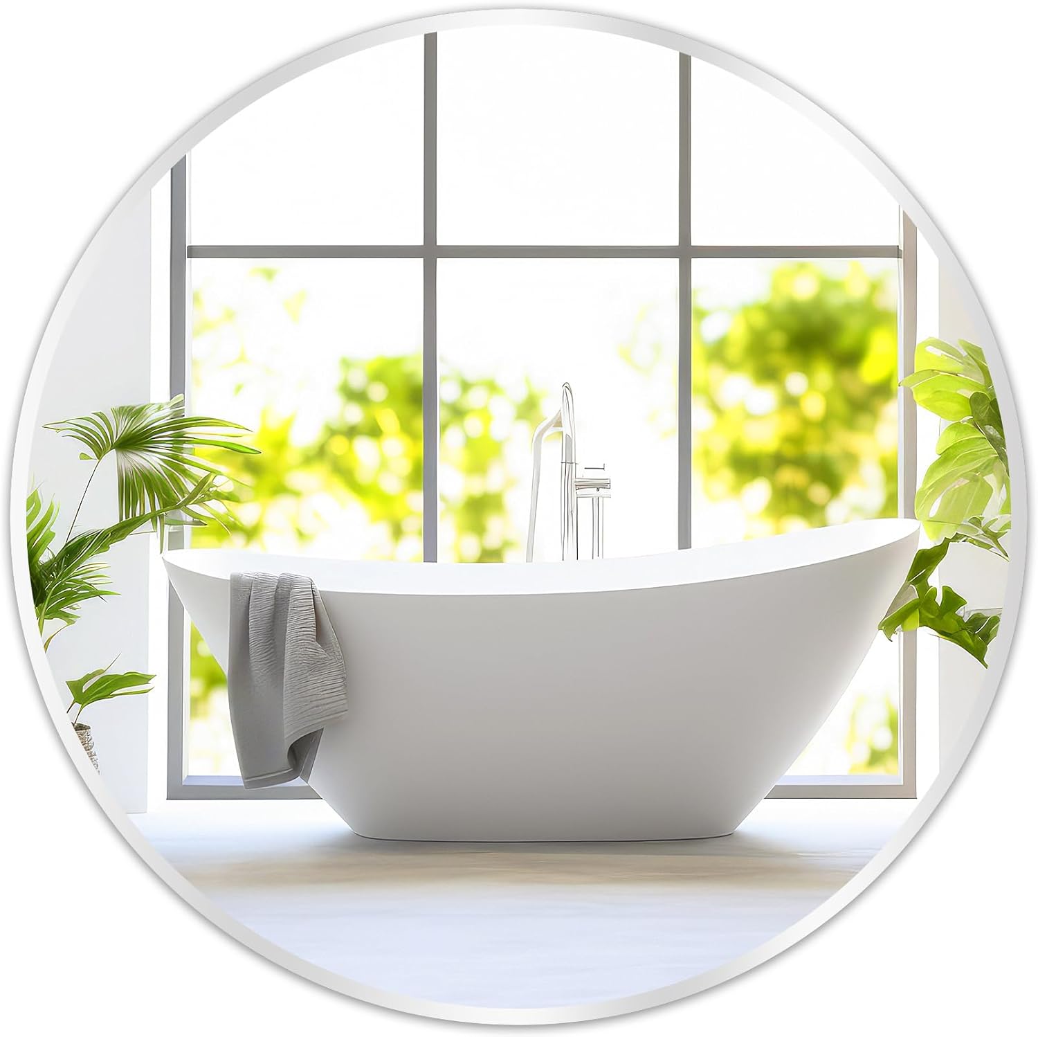 Fabuday Black Circle Mirror for Wall 20 inch - Round Mirrors for Bathroom, Entryway, Living Room, Hallway, Bedroom Decor, Small Matte Framed