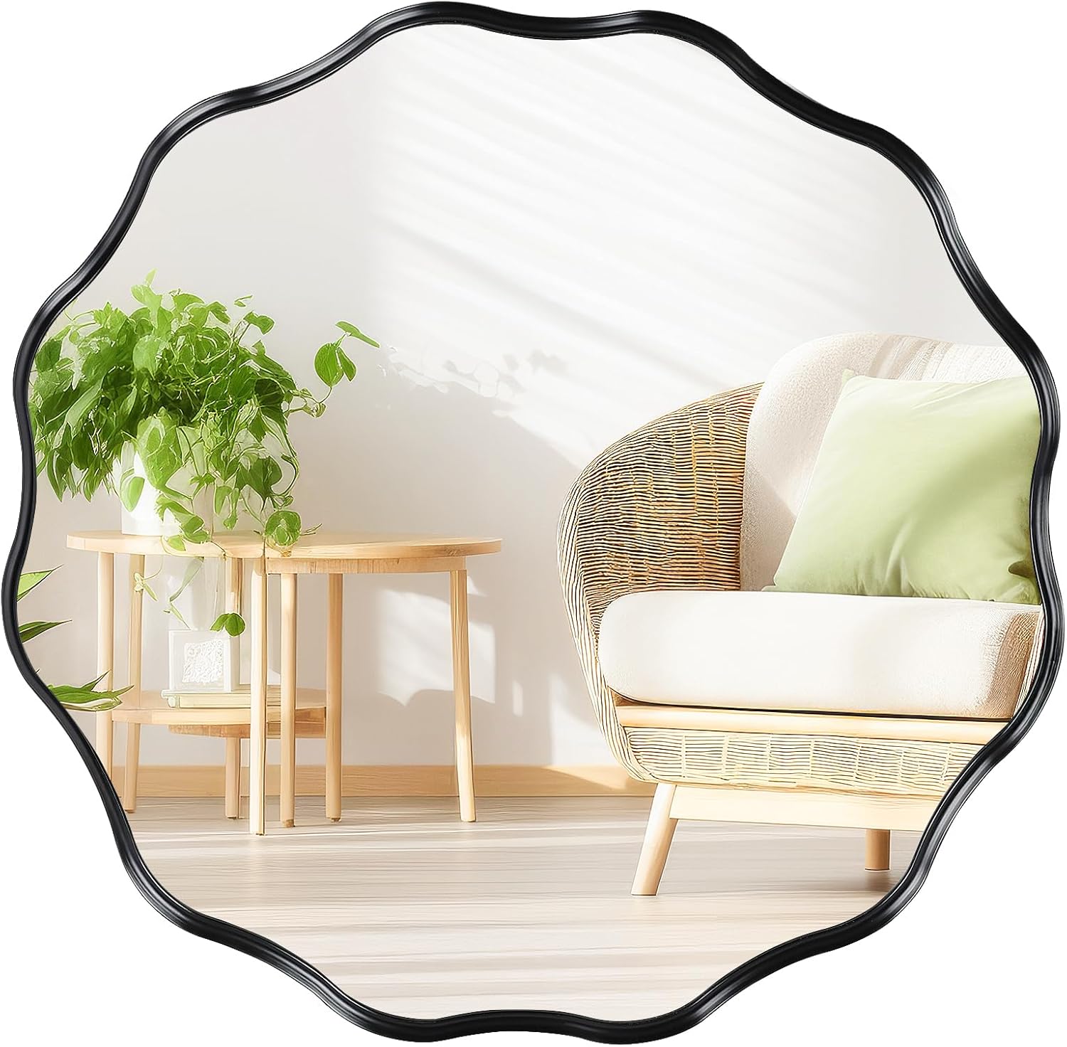 Fabuday Black Circle Mirror for Wall 20 inch - Round Mirrors for Bathroom, Entryway, Living Room, Hallway, Bedroom Decor, Small Matte Framed