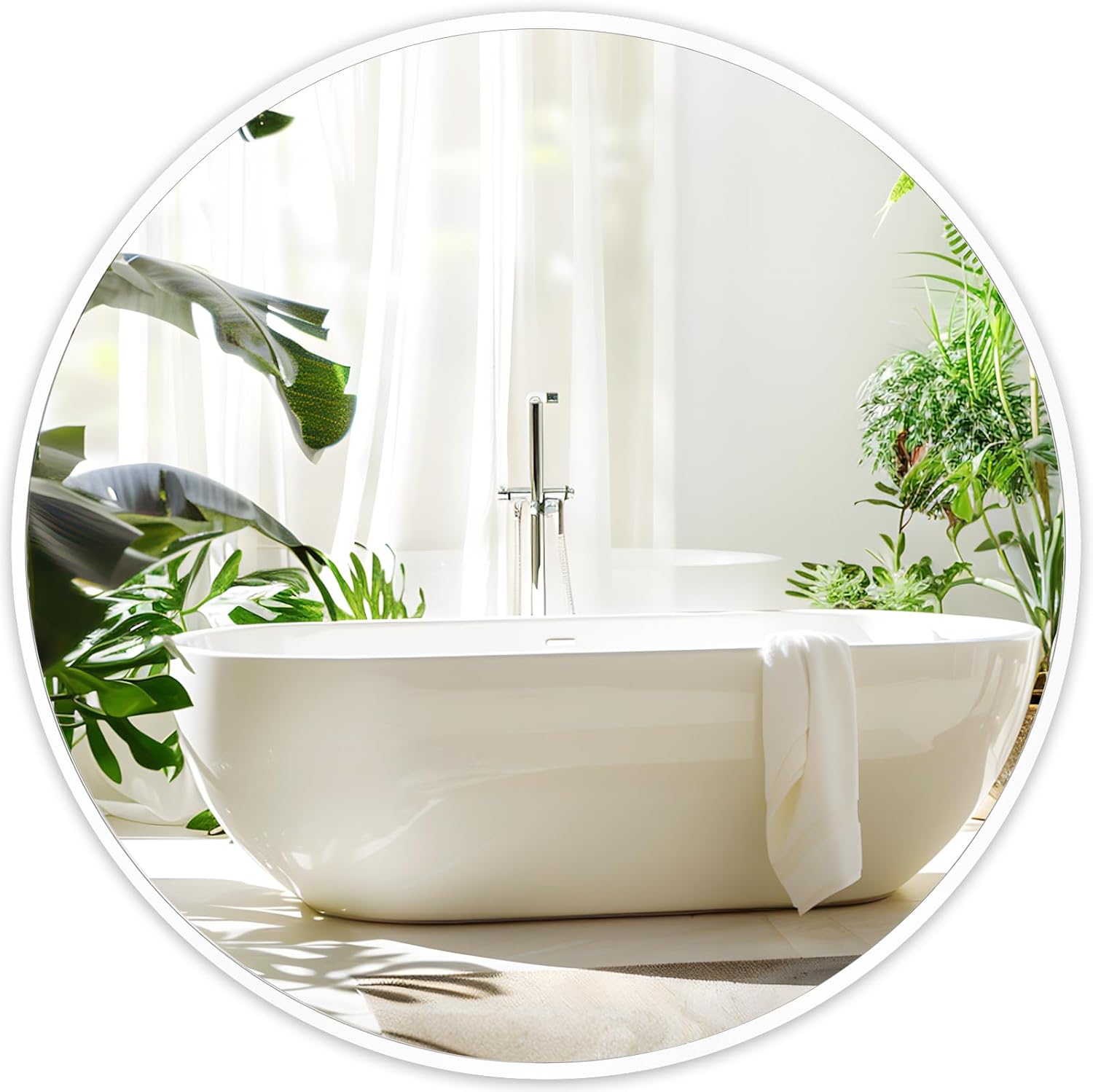 Fabuday Black Circle Mirror for Wall 20 inch - Round Mirrors for Bathroom, Entryway, Living Room, Hallway, Bedroom Decor, Small Matte Framed