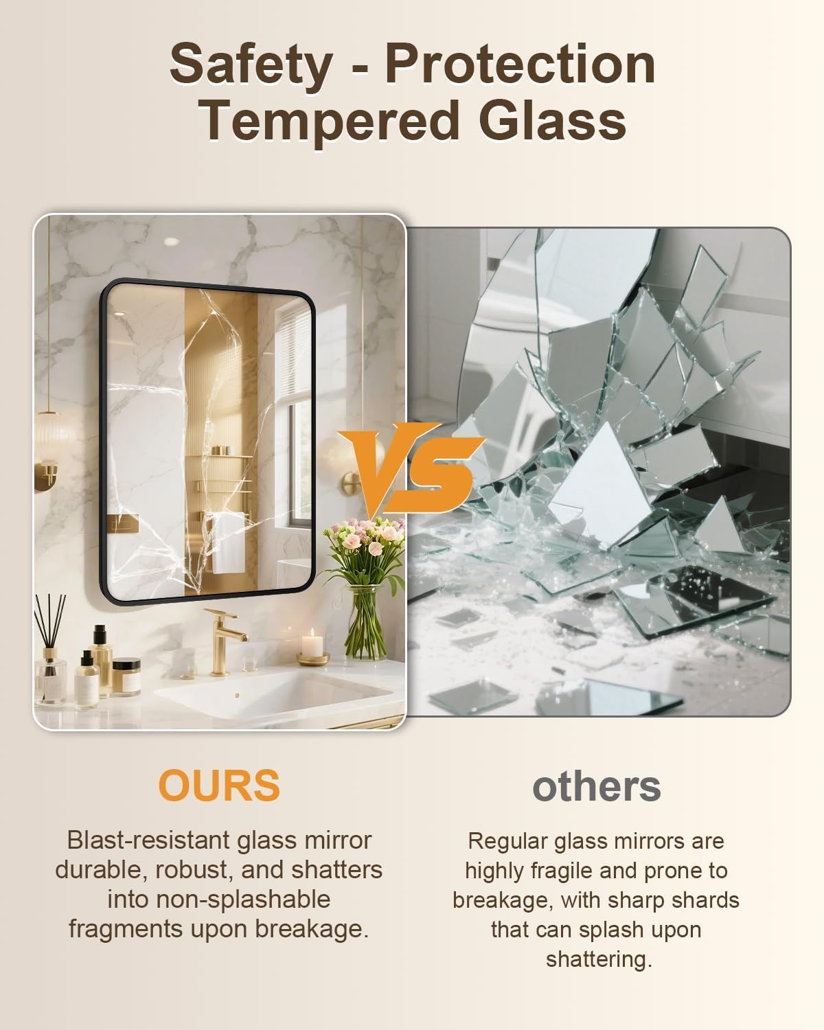 30" x 22" Bathroom Mirror Black Bathroom Mirrors for Over Sink Modern Bathroom Vanity Mirror for Bedroom Entryway or Living, Metal Framed HD Tempered Glass Room Horizontal or Vertical