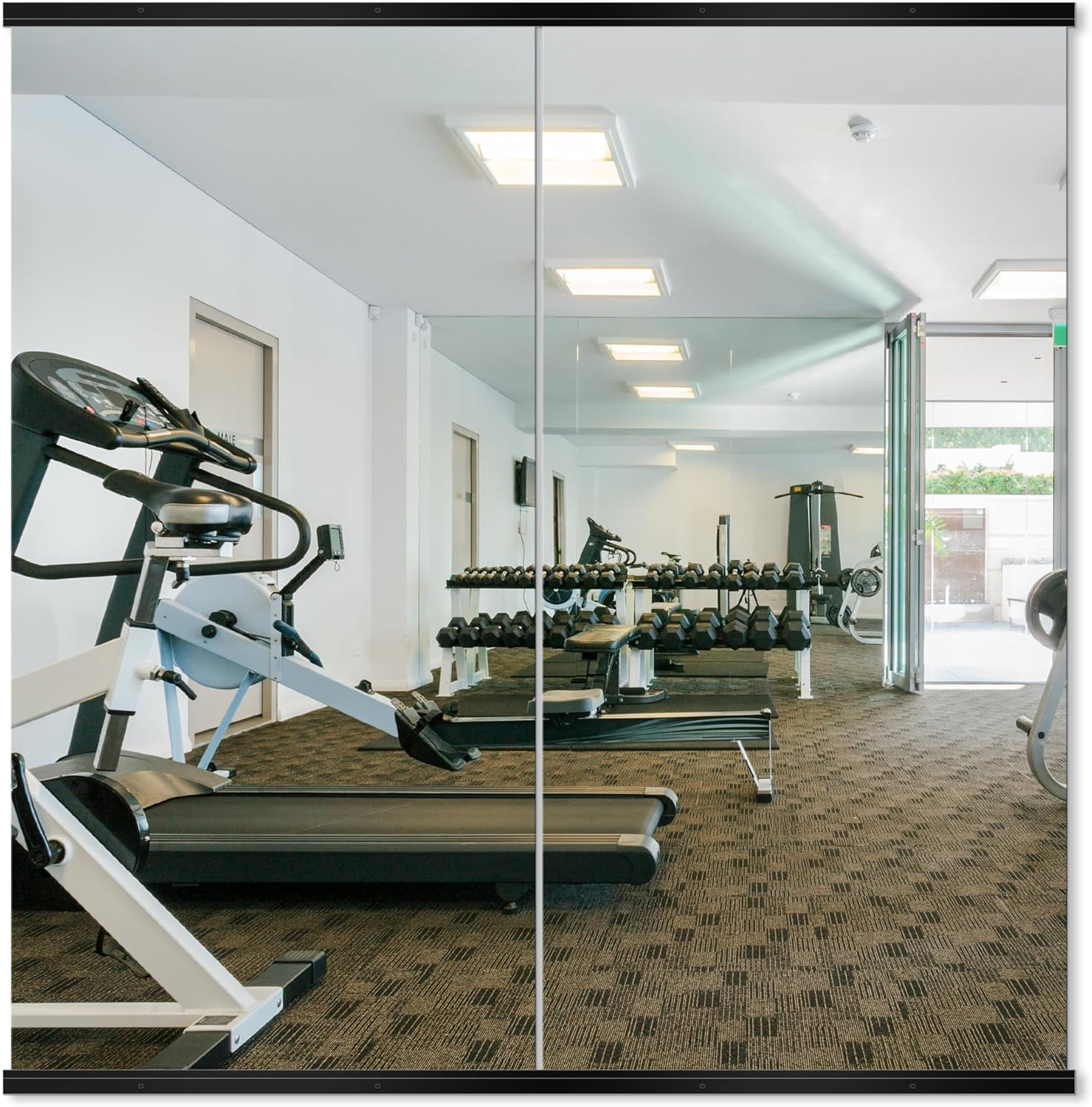 22 Inch Black Round Circle Mirror for Wall,Modern Bathroom Mirrors with Simple Metal Frame, Entryway, Bedroom Vanity, Living Room, Hallway Decor (Matte Black, Wall Mounted)