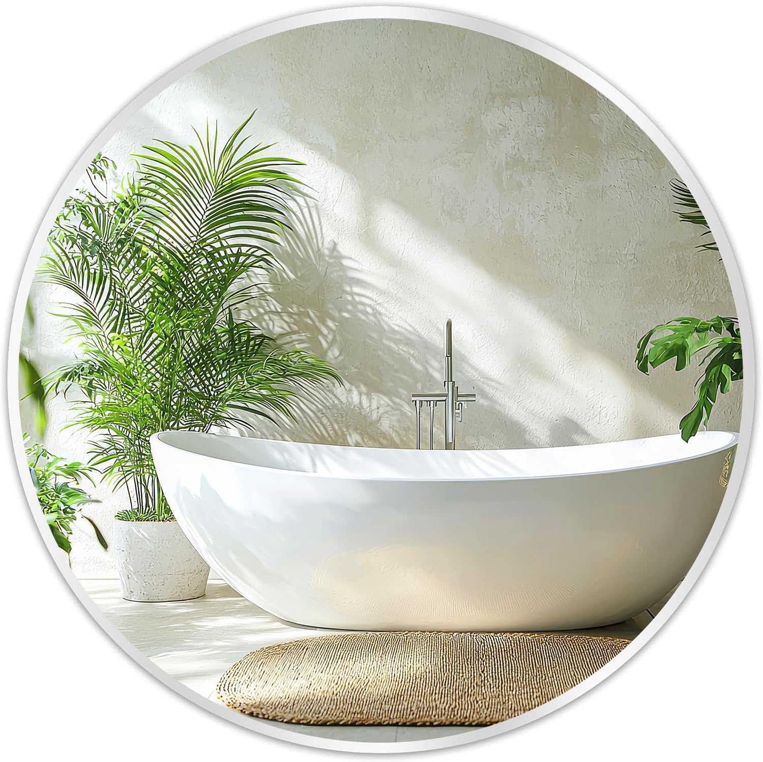 Fabuday Black Circle Mirror for Wall 20 inch - Round Mirrors for Bathroom, Entryway, Living Room, Hallway, Bedroom Decor, Small Matte Framed