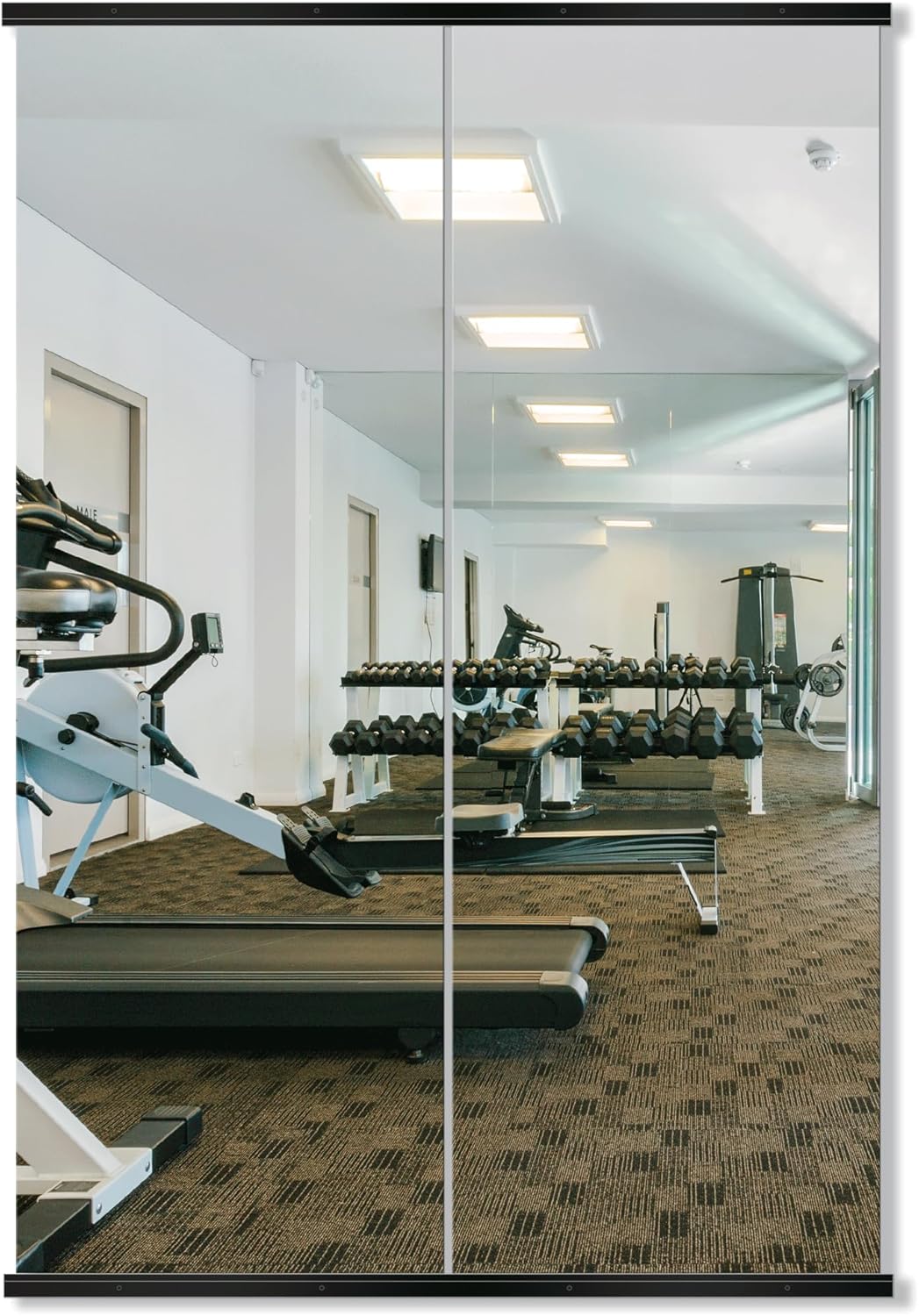 22 Inch Black Round Circle Mirror for Wall,Modern Bathroom Mirrors with Simple Metal Frame, Entryway, Bedroom Vanity, Living Room, Hallway Decor (Matte Black, Wall Mounted)