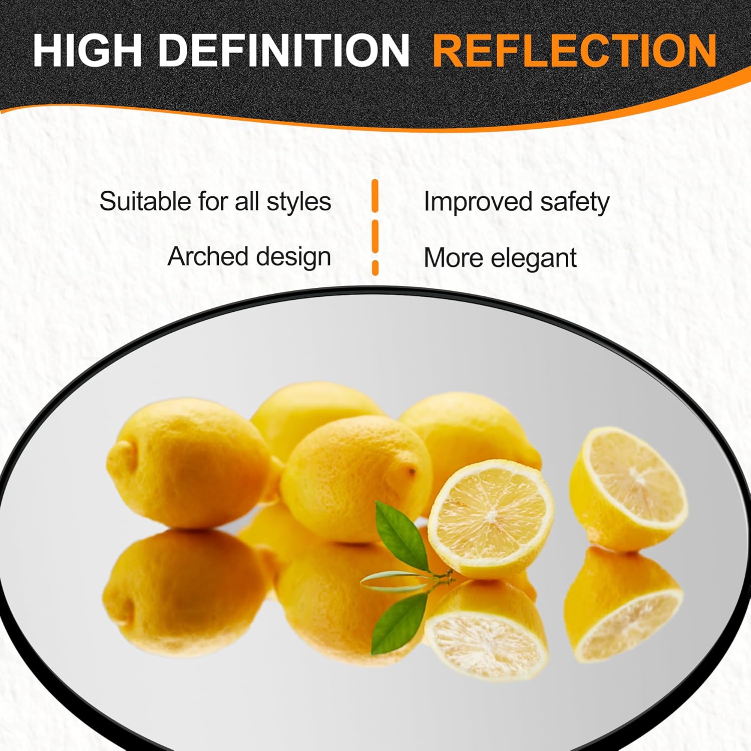 22 Inch Black Round Circle Mirror for Wall,Modern Bathroom Mirrors with Simple Metal Frame, Entryway, Bedroom Vanity, Living Room, Hallway Decor (Matte Black, Wall Mounted)